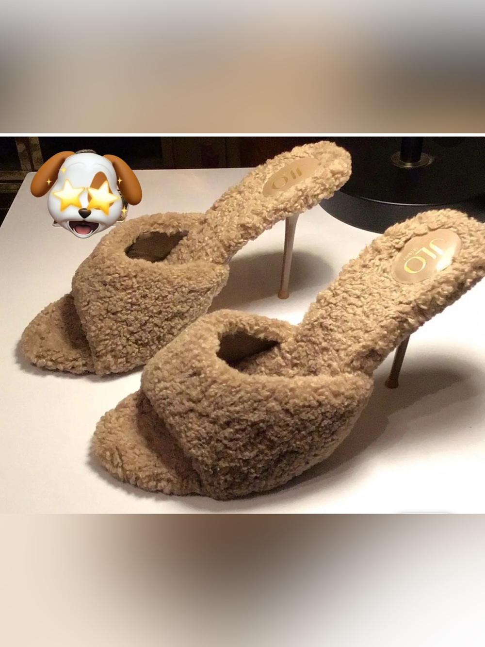 Jennifer lopez Tanney faux fur slides size 10